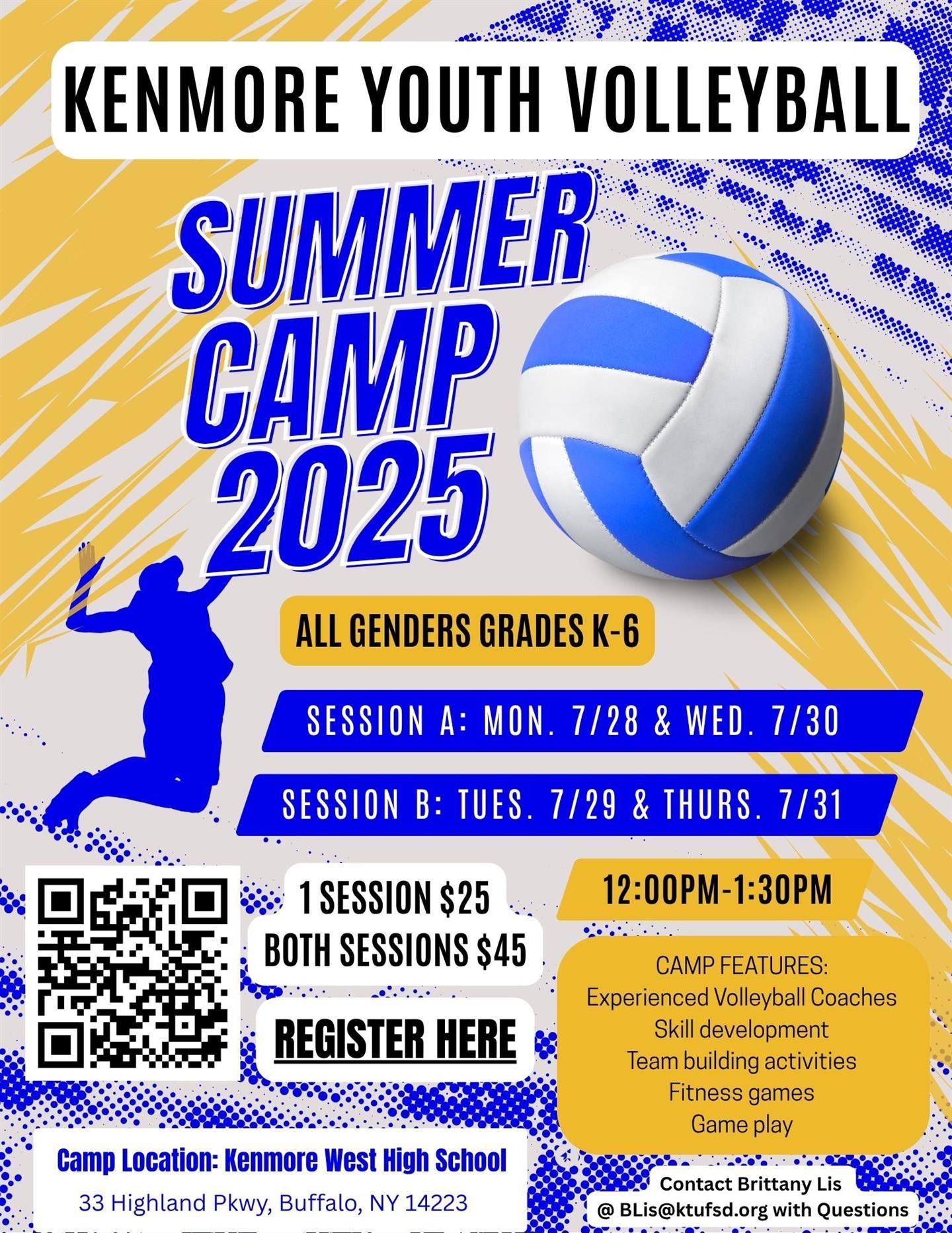 Kenmore Youth Volleyball Summer Camp 2025 Kenmore Youth Volleyball Summer Camp 2025